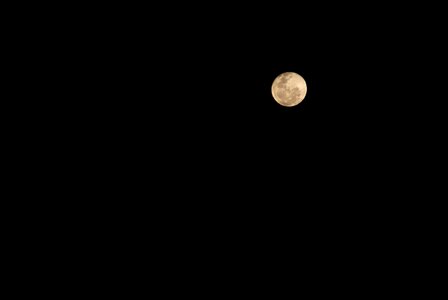 Full moon about black background