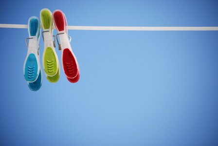 Clothespin hang linen