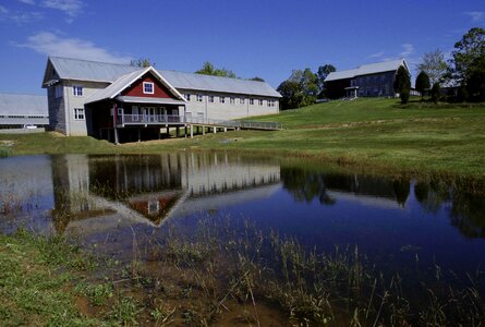Background farmhouse home
