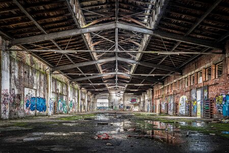 Abandoned architecture factory photo