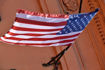 American flag wind photo