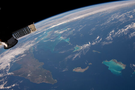 Sailing Over the Caribbean From the International Space Station photo