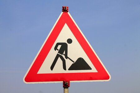 Site construction site sign note