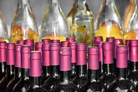 Bottles merchandise red wine