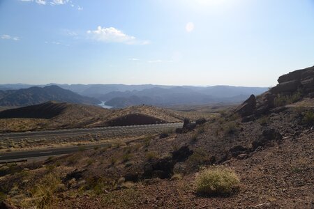 Road from Lake Mead near Hoover Dam photo