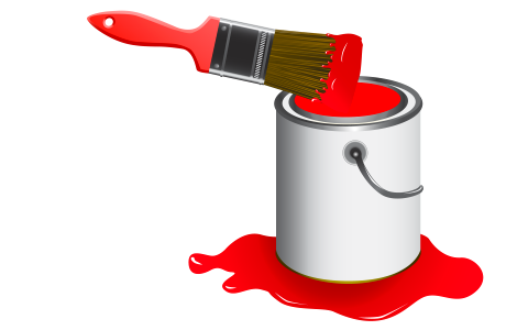 Red paint can photo