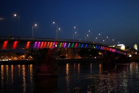 Rainbow evening bridge