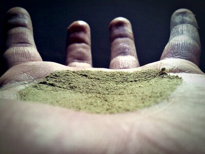 Hand fingers dirty