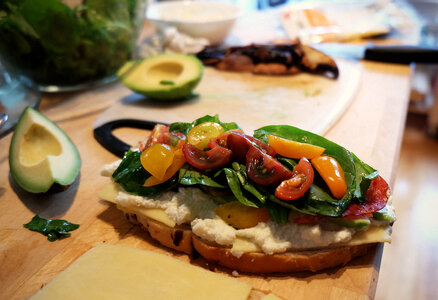 Vegetable sandwich photo