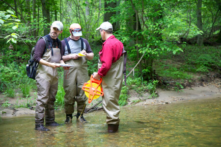 FWS employees surveying and assessing rivers and streams-2 photo