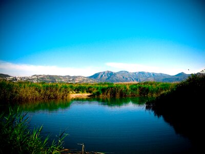 Reflections mountains scenic photo