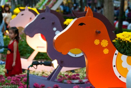 Ponies animals wooden