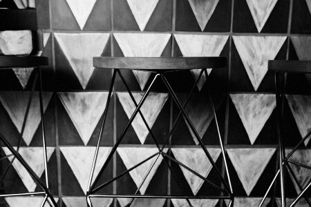 Pattern wall black and white photo