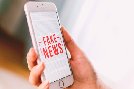 Fake News concept. Media technology and modern lifestyle concept photo