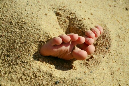 Barefoot beach summer