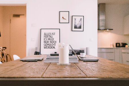 Minimal Desk Office White photo