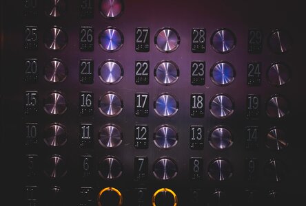 Buttons numbers gray numbers