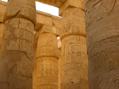 Column luxor karnak temple photo