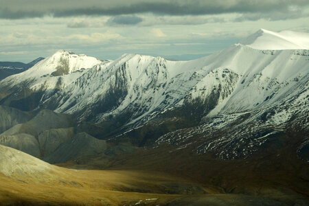 Mountains in an alpine zone photo