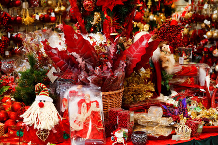 Christmas Toys and Decorations in a store photo