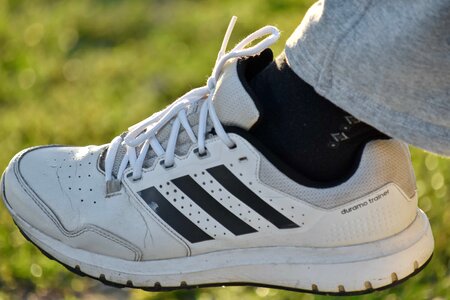 Black And White leg shoelace photo