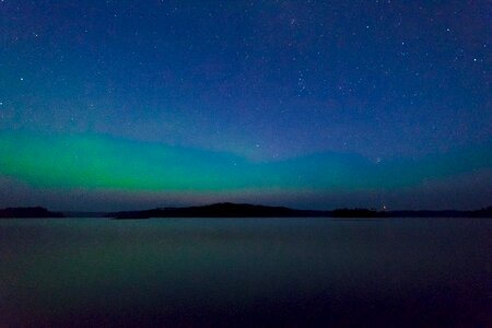 Bora aurealis over landscape photo