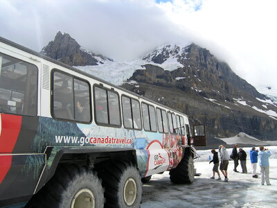 Snow Coach Icefields Parkway Canadian Rockies