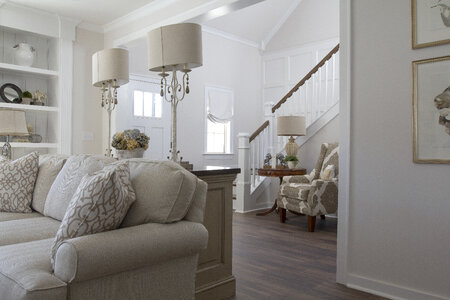 White Classic Living Room Design photo