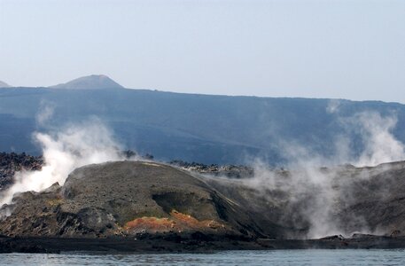 Steam volcanic eruption lave photo