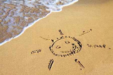 Sun symbol ocean