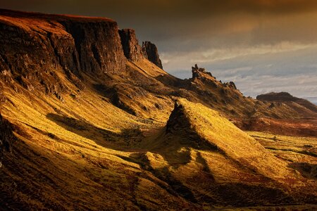 Highlands and islands quairaing mountains photo