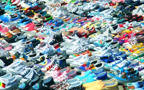 Colorful fashion footwear photo