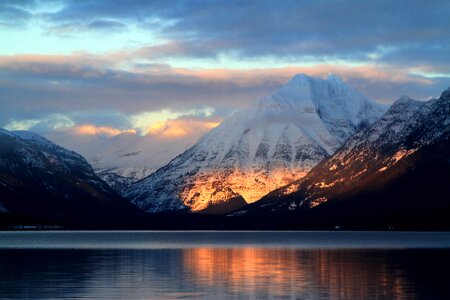 Dusk twilight landscape photo