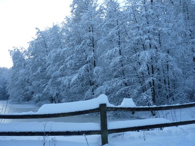 Lake ice fence