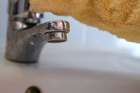 Bathroom chrome reflection