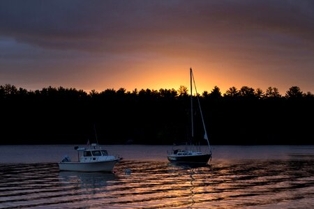 Boats lake landscape photo