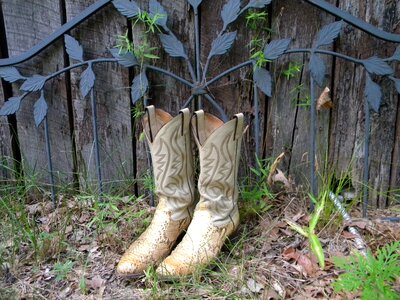 Boot cowboy leather
