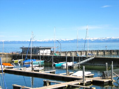 Port lake constance alpine