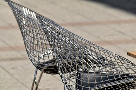 Chairs chrome metallic photo