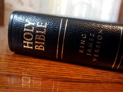 Kjv holy bible brown bible photo