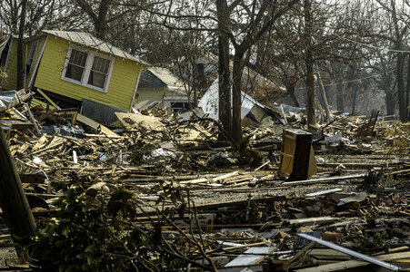 Damage done to Biloxi by Hurricane Katrina in Mississippi photo