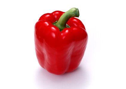 fresh red sweet pepper vegetables photo