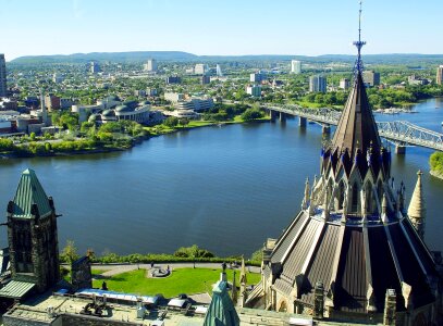 Attractive symmetrical view of Ontario to Quebec photo