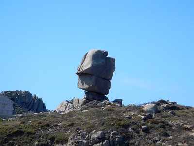 Sardinia granite leaning rock photo