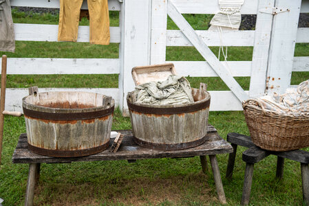 Cloth Washing Buckets in Old World Wisconsin photo