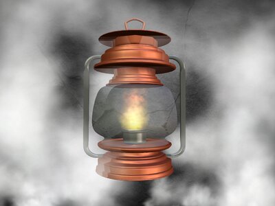 Foggy weather oil lamp lamp photo