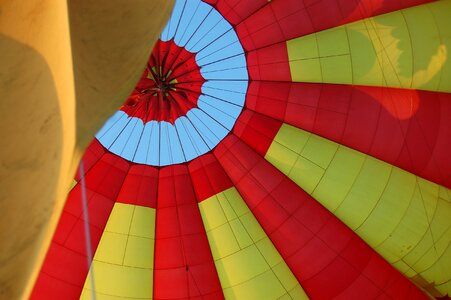 Hot air balloon inside cloth photo