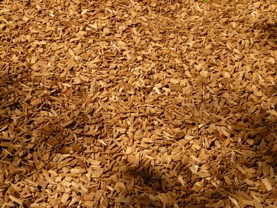 Wood chips ground soft