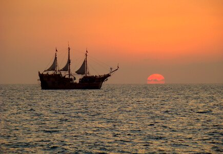 Boat calm sea pacific
