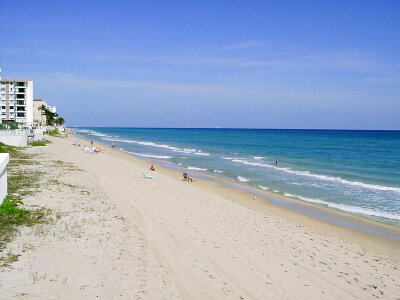 Beach landscape at South Palm Beach, Florida photo